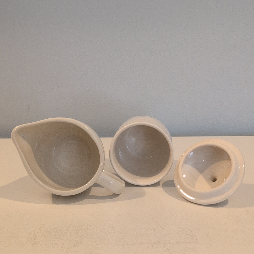 Rae Dunn "Scoop" And "Pour" Ceramic Sugar Bowl And Creamer Farmline Collection - Picture 7 of 16